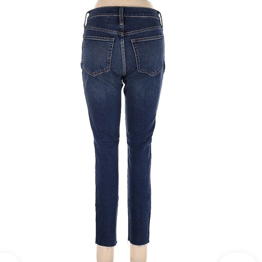 J. Crew 9” Toothpick Skinny Dark Denim Jeans Raw Hem Sz 30 - Picture 2 of 9